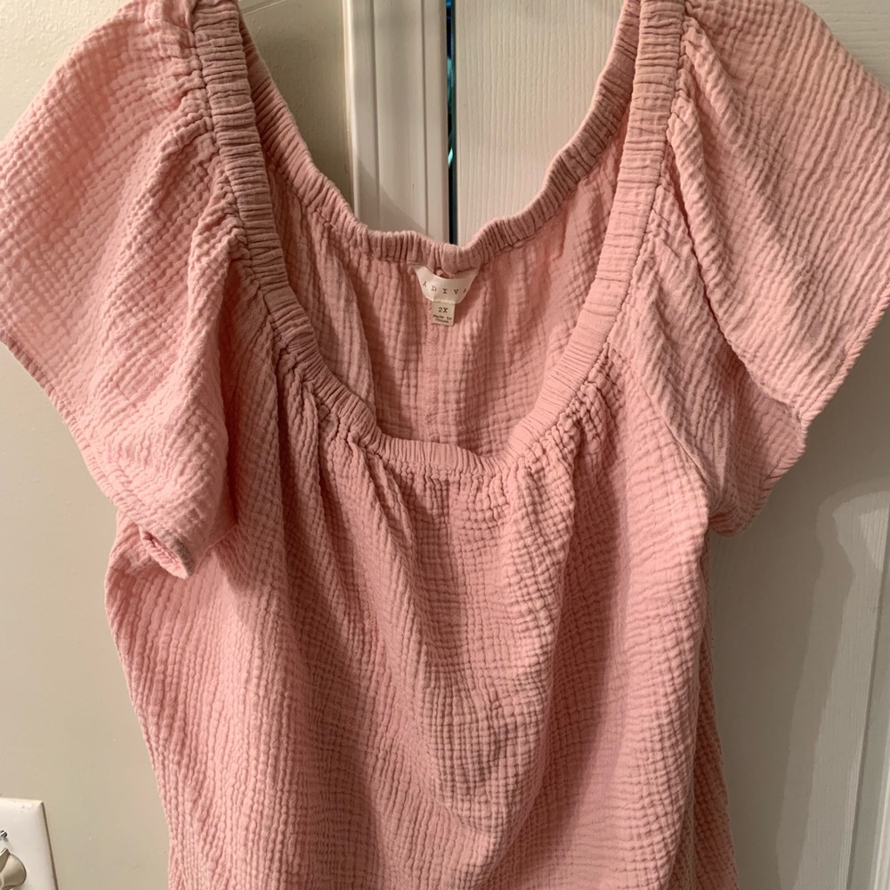Pink plus size shirt